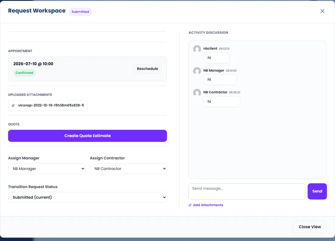 Assigning a contractor